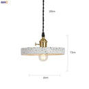 Axyaa Nordic White Cement Pendant Lights: Modern Hanging Lamp for Bar, Living Room, Kitchen