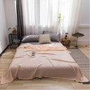 Axyaa Jacquard Grid Summer Quilt 100% Cotton Gauze Sofa Cover Blue Bedspread