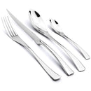 Axyaa 16-Piece Black Stainless Steel Cutlery Set for Dining and Entertaining