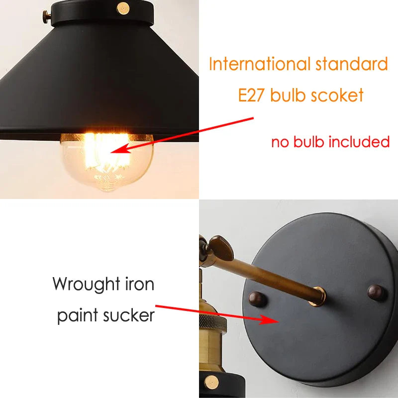 Axyaa Retro Industrial Wall Lamp for Corridor, Staircase, Restaurant, and Bar