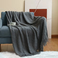 Axyaa Nordic Knitted Acrylic Throw Blanket for Cozy Home Decor & Warmth
