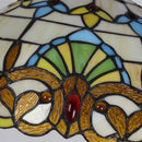 Axyaa Nordic Tiffany Glass Chandelier: Peacock Design E27 Country Lamp