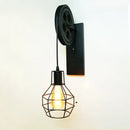 Axyaa Vintage Iron Wall Light: Flexible Industrial Loft Sconce