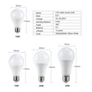 Axyaa LED E27 Radar Motion Sensor Light Bulb 85-265V Infrared Smart Lamp for Night Darkness