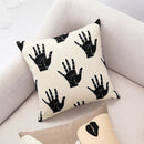 Axyaa Neutral Art Knot Cushion Cover 45x45cm Beige Coffee Brown Handmade Cotton