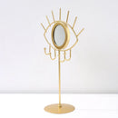 Axyaa Evil Eye Table Mirror: Gold Boho Makeup Mirror for Living Room and Bedroom