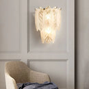 Light Luxury Feather Wall Lamp by Axyaa for Bedroom Living Room Designer Villa Dining Hall Entry Lighting