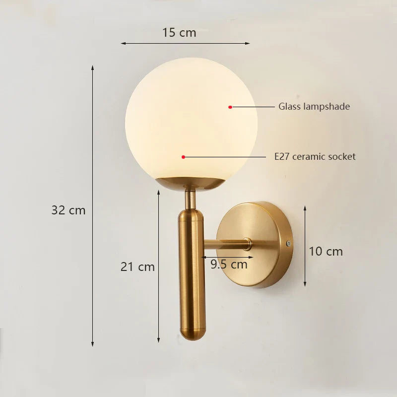 Axyaa Modern Minimalist Living Room Bedroom Wall Lamp