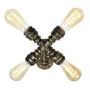 Axyaa Industrial Water Pipe Wall Sconce Steampunk Vintage Rustic Wall Lamp