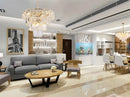 Axyaa Gold Steel Crystal Pendant Light: Luxury LED Hanging Lamp for Elegant Indoor Lighting