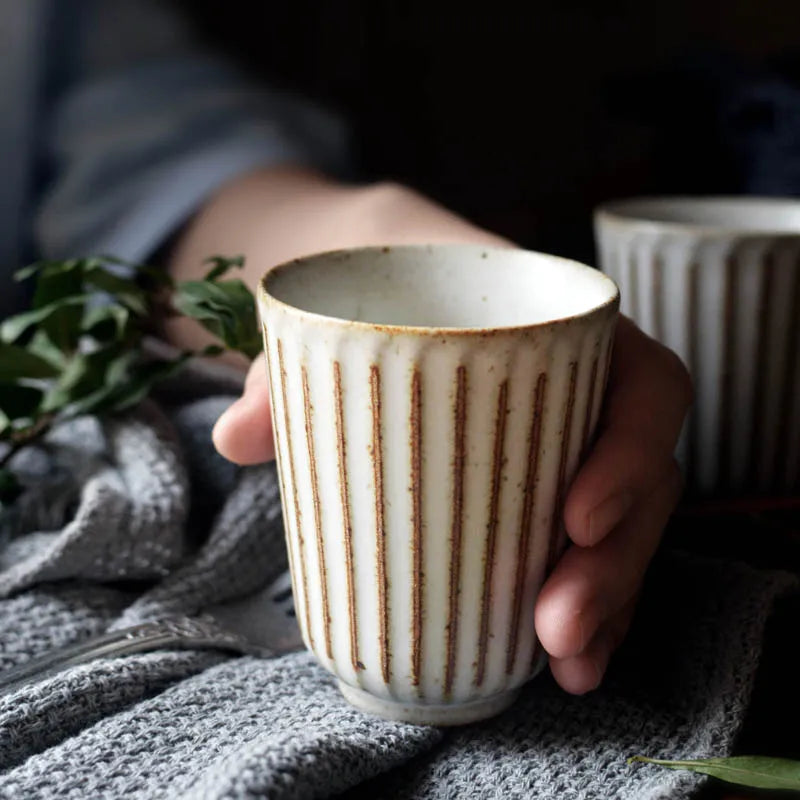Axya Ceramic Teacup Set for Home & Office - Hand-made Breakfast Coffee Cup