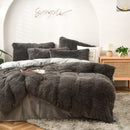 Axyaa Long Hair Velvet Duvet Cover Set - Queen Size