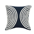 Axyaa Navy Blue Moroccan Embroidered Cushion Cover 45x45cm