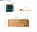 Axya Gold Marble Seasoning Set: Nordic Creative Ceramic Salt Shaker & Food Storage