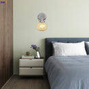 Axyaa Amber Glass Ball Wall Lights Modern LED Wall Lamp