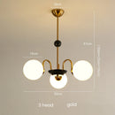 Axyaa Glass Ball Chandelier - Luxury Nordic Design for Living Room Lighting