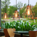 Axyaa Rose Gold Iron Cage Pendant Light for Home Kitchen and Dining Room