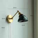 Axyaa Copper Wall Sconce LED Stair Light Glass Nordic Modern Wall Lamp