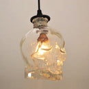 Axyaa Skull Clear Glass Pendant Lights - Retro Demon Evil Skeleton Lamp