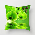 Axyaa Sunflower Lotus Lily Rose Pattern Pillow Cover for Home Chair Car Sofa
