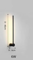 Axyaa Black LED Wall Sconce Modern Living Room Bedroom Lamparas