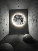 Axya Moon Wall Lamp: Modern Minimalist Art Bedside Light for Living Room