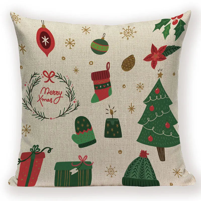 Axyaa Christmas Bed Linen Pillowcase Set for Home Decor and Gifts