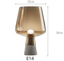 Axyaa Glass Cement Table Lamp: Modern E27 Bedside Lighting