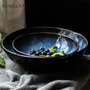 Axya Blue Ceramic Bowls | Nordic Style | Set of 3 | Restaurant Tableware