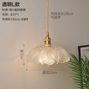 Axyaa Nordic Style Copper Pendant Light with Glass Shade - Modern Hanging Lamp