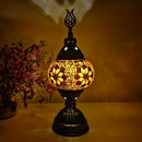 Axyaa Vintage Mosaic Table Lamp - USB Rechargeable Handcrafted Glass Night Light