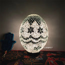 Axyaa Turkish Mosaic Egg Lamp: Vintage Handcrafted Glass Bedside Light