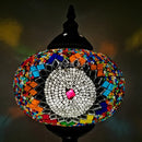 Axyaa Vintage Turkish Mosaic Swan Table Lamp Glass Handcrafted Art Deco Bed Light