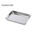 Axyaa Stainless Steel Food Storage Tray for Restaurant, Kitchen Utensils