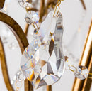 Axyaa Loft Iron Crystal Chandelier - LED Candle Light for Indoor Living and Dining Rooms