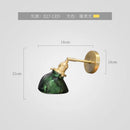 Axyaa Green Glass Nordic Wall Sconce Copper Lighting LED Luminaria