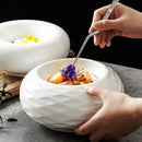 Axya White Ceramic Round Bowl for Hotel & Restaurant Tableware