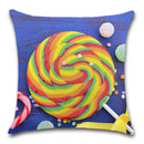 Axyaa Lollipop Candy Printed Cushion Cover 45X45CM for Chair Sofa Decoration