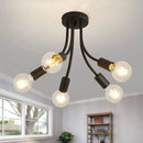 Axyaa Rod Iron Sputnik Chandelier Vintage Ceiling Lamp Light Fixture.