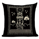 Axyaa Mexico Skull Decor Pillow Cover - Black Tarot Horror Ghost Home Decor