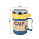 Axyaa Stainless Steel Thermal Coffee Milk Cup with Handle & Spoon