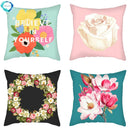 Axyaa Spring Flower Plant Decor Cushion Cover for Home Sofa