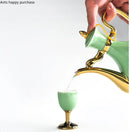 Axya Golden Outline Ceramics Hip Flasks - Retro Court Style Drinkware