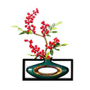 Axyaa Chinese Style Ceramic Vase with Wooden Frame for Modern Home Decoration