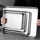 Axyaa Stainless Steel Serving Trays for Restaurant & Hotel Dining