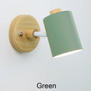 Axyaa Wooden GU10 Wall Lamp in 6 Colors - Nordic Indoor Wall Light