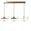 Axyaa Nordic Green Glass Pendant Light with Copper Knob Switch