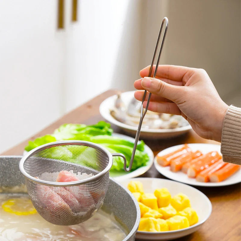 Axyaa Stainless Steel Mesh Hot Pot Colander Skimmer for Home Kitchen Cooking