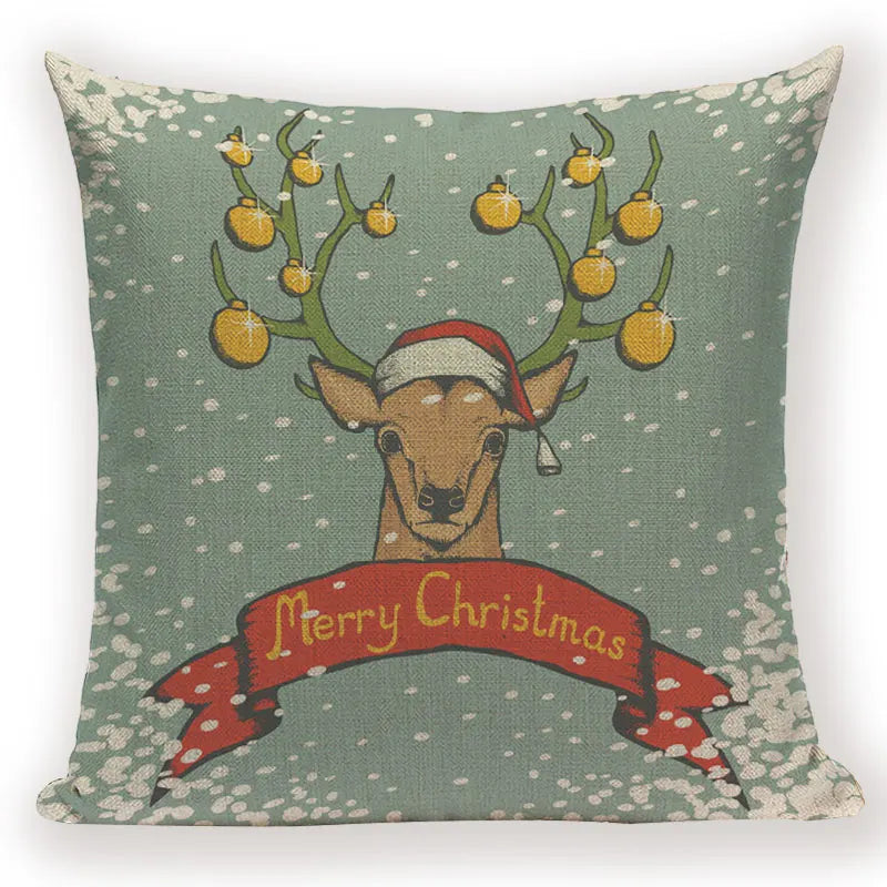 Axyaa Christmas Bed Linen Pillowcase Set for Home Decor and Gifts