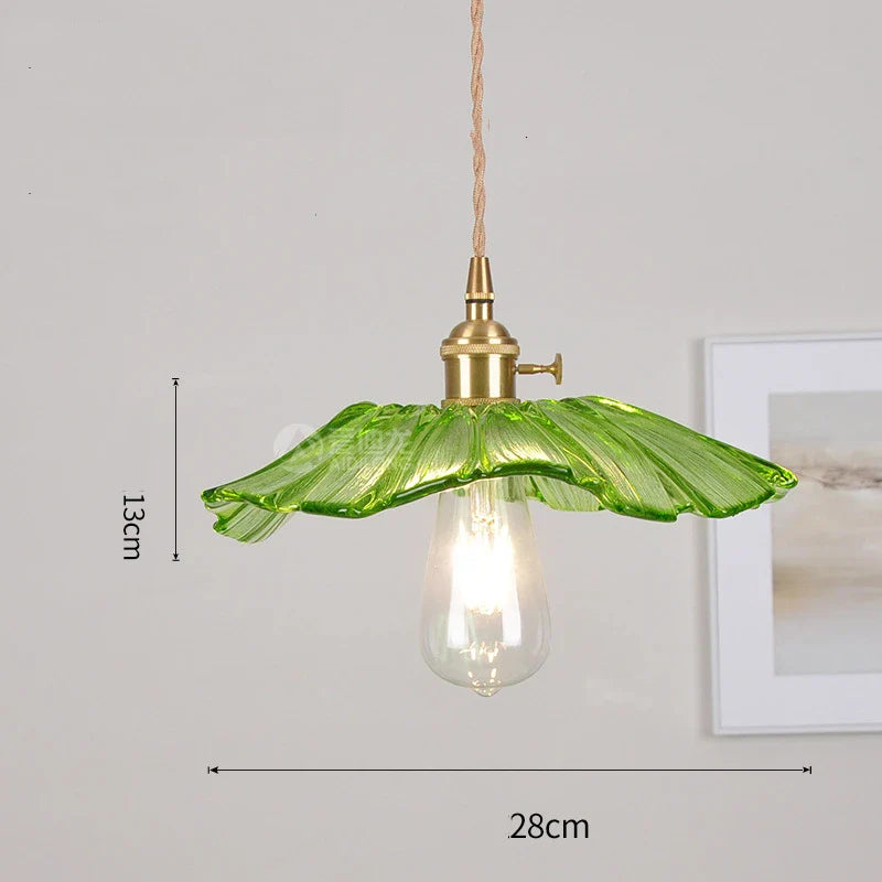 Axyaa Nordic Purple Glass LED Pendant Light, Modern Hanging Lamp for Bar, Bedroom, Dinning Room